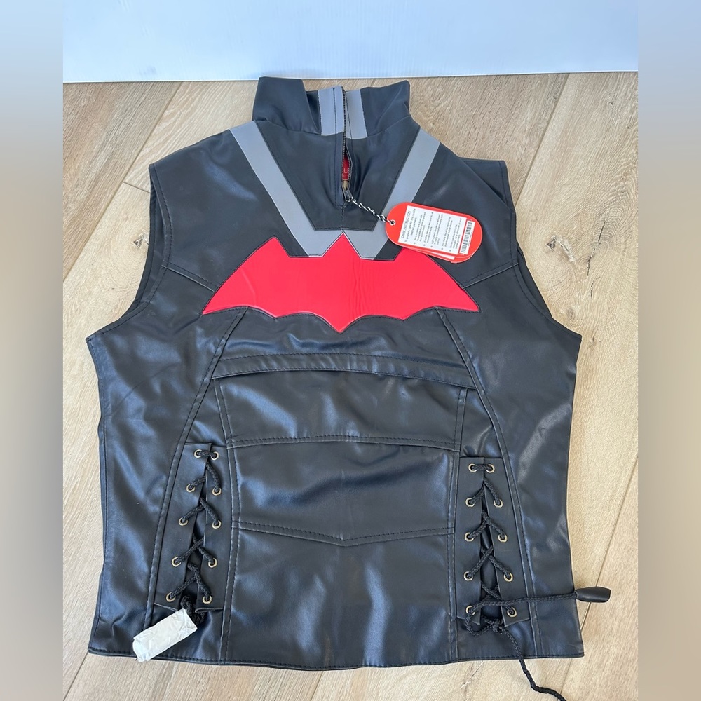 Laverapelle The Jacket Maker Batman cosplay black leather vest size Small